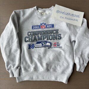 Vintage 2005 NFC Champions Seattle Seahawks Football Crewneck Sweatshirt
